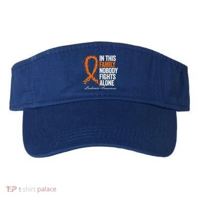 In This Family Nobody Fights Alone Leukemia Awareness Gift Visor