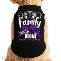 In This Family No One Fights Alone Ulcerative Colitis Awareness Doggie Tank thumb 0