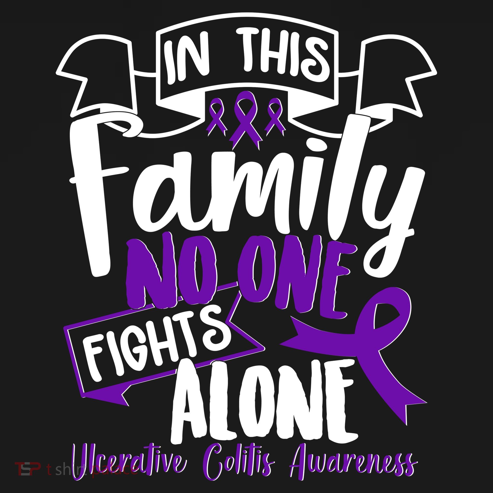 In This Family No One Fights Alone Ulcerative Colitis Awareness Bucket Hat