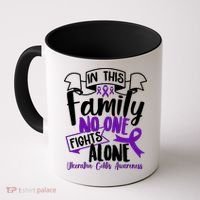 In This Family No One Fights Alone Ulcerative Colitis Awareness Coffee Mug thumb 0