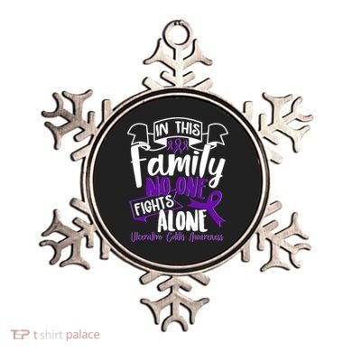 In This Family No One Fights Alone Ulcerative Colitis Awareness Ornament