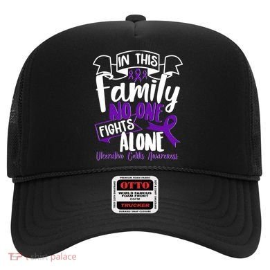 In This Family No One Fights Alone Ulcerative Colitis Awareness Hat