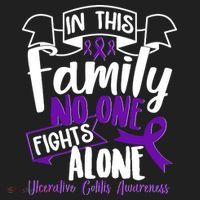 In This Family No One Fights Alone Ulcerative Colitis Awareness Hat thumb 2