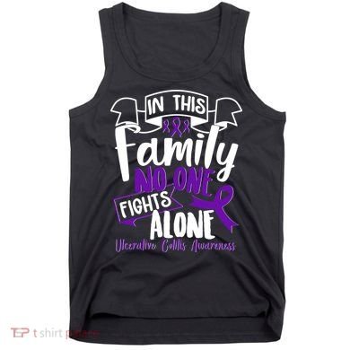 In This Family No One Fights Alone Ulcerative Colitis Awareness Tank Top
