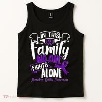 In This Family No One Fights Alone Ulcerative Colitis Awareness Tank Top thumb 2