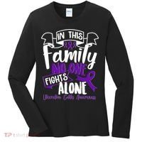 In This Family No One Fights Alone Ulcerative Colitis Awareness Women's Long Sleeve Shirt thumb 0