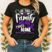 In This Family No One Fights Alone Ulcerative Colitis Awareness Women's T-Shirt thumb 2