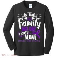 In This Family No One Fights Alone Ulcerative Colitis Awareness Kids Long Sleeve Shirt thumb 0