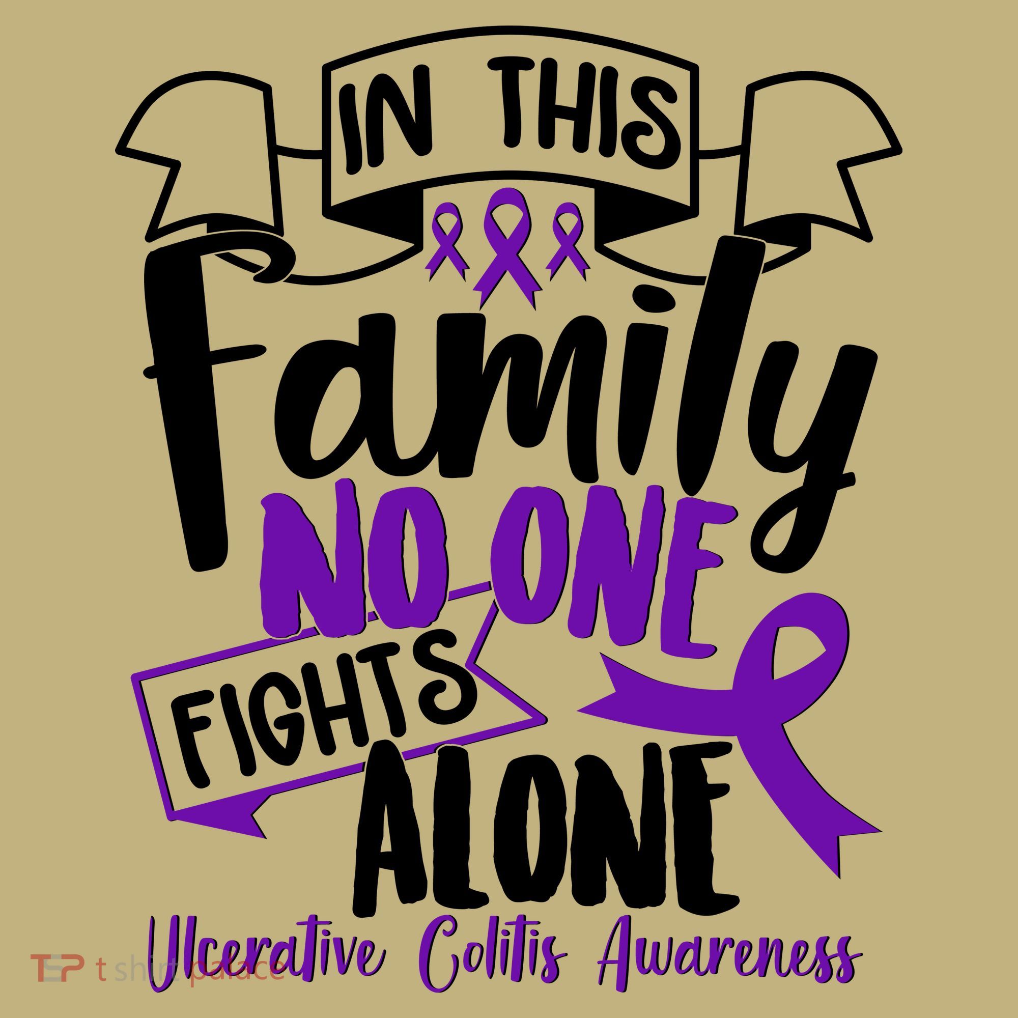 In This Family No One Fights Alone Ulcerative Colitis Awareness Hoodie
