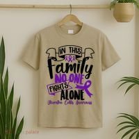 In This Family No One Fights Alone Ulcerative Colitis Awareness T-Shirt thumb 2