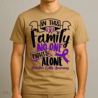 In This Family No One Fights Alone Ulcerative Colitis Awareness T-Shirt thumb 3