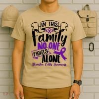 In This Family No One Fights Alone Ulcerative Colitis Awareness T-Shirt thumb 6
