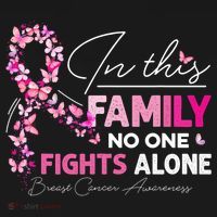In This Family No One Fight Alone Breast Cancer Awareness Ornament thumb 1