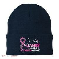 In This Family No One Fight Alone Breast Cancer Awareness Beanie thumb 0