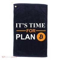 It's Time For Plan B Bitcoin Golf Towel thumb 0