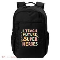 I Teach Future Super Heroes Kindergarten Teacher Eletary Gift Backpack thumb 0
