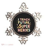 I Teach Future Super Heroes Kindergarten Teacher Eletary Gift Ornament thumb 0