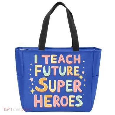 I Teach Future Super Heroes Kindergarten Teacher Eletary Gift Tote Bag