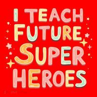I Teach Future Super Heroes Kindergarten Teacher Eletary Gift Santa Hat thumb 1