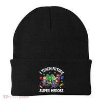 I Teach Future Super Heroes Tee Gift Teaching Mother Day Beanie thumb 0