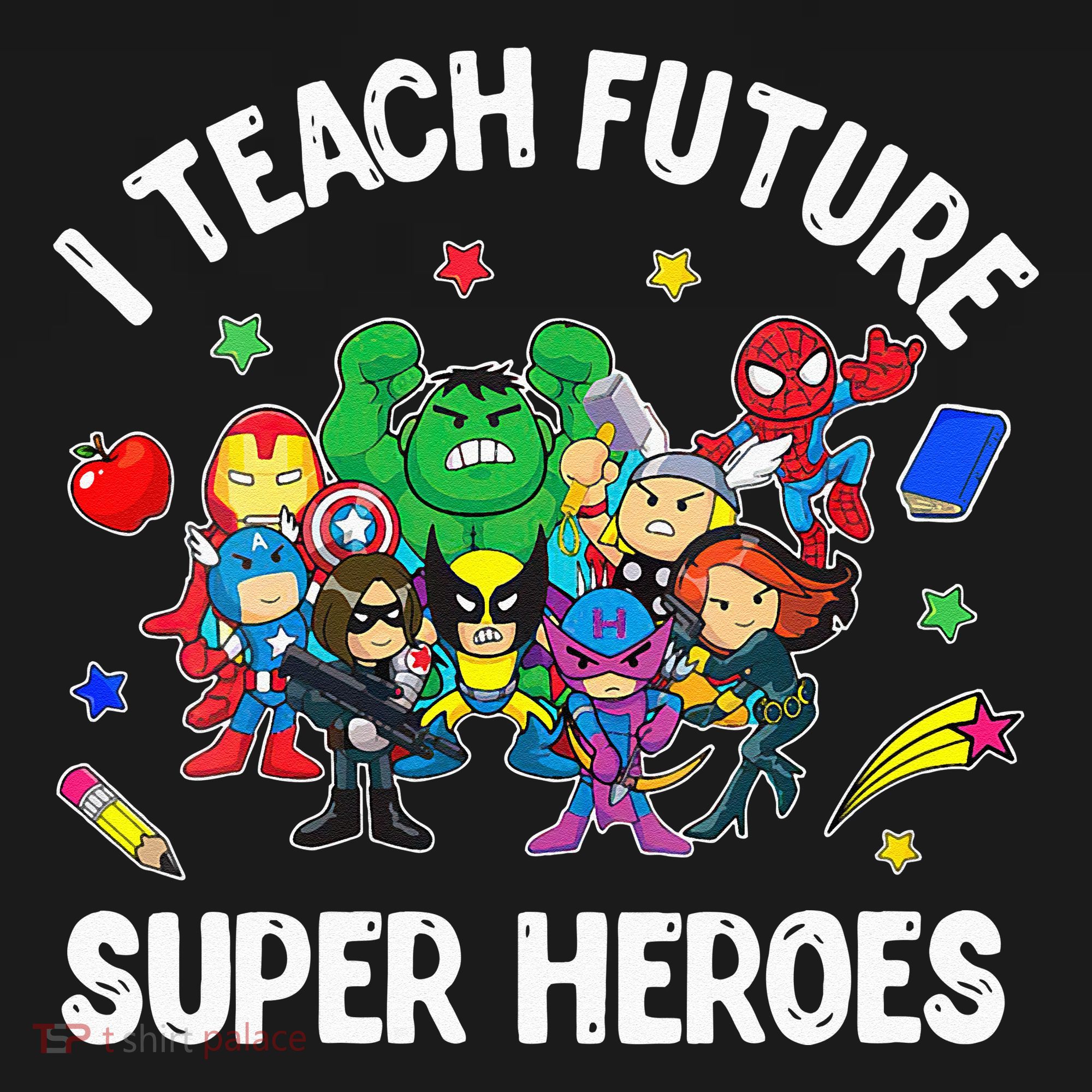 I Teach Future Super Heroes Tee Gift Teaching Mother Day Polo