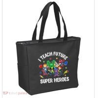 I Teach Future Super Heroes Tee Gift Teaching Mother Day Tote Bag thumb 2