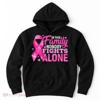 In This Family Nobody Fights Alone Breast Cancer Awareness Hoodie thumb 0