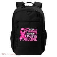 In This Family Nobody Fights Alone Breast Cancer Awareness Backpack thumb 0