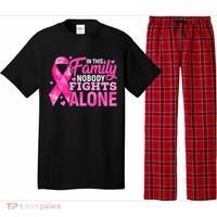 In This Family Nobody Fights Alone Breast Cancer Awareness Pajama Set thumb 0