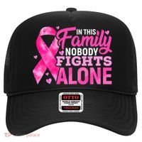 In This Family Nobody Fights Alone Breast Cancer Awareness Hat thumb 0