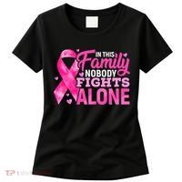 In This Family Nobody Fights Alone Breast Cancer Awareness Women's T-Shirt thumb 0