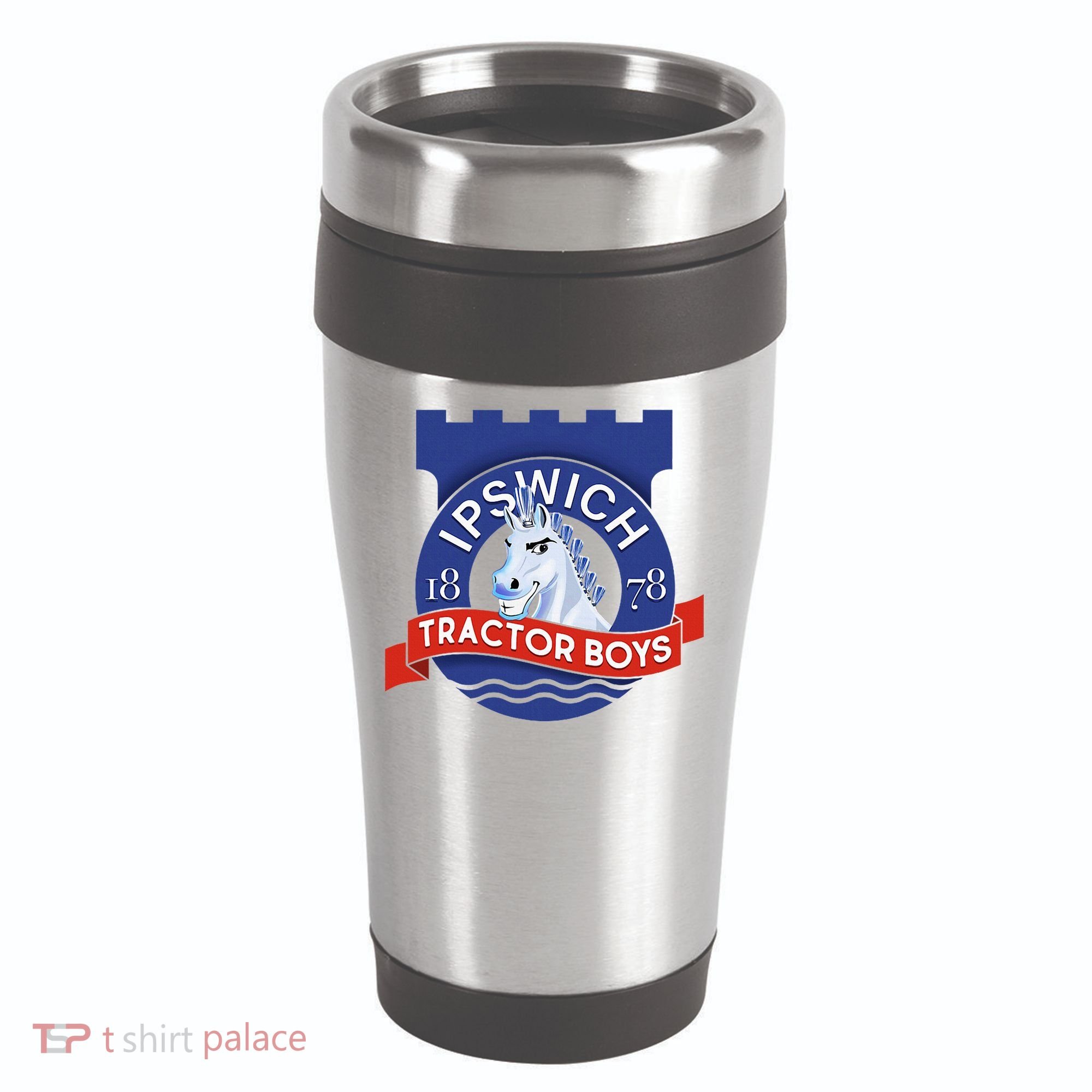 Ipswich Town Fan Tractor Suffolk Punch Badge 16oz Travel Tumbler
