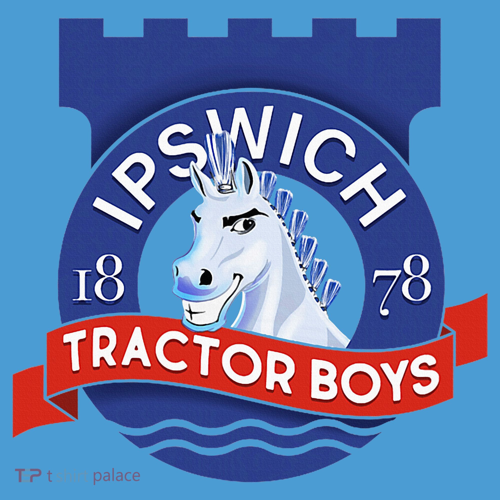 Ipswich Town Fan Tractor Suffolk Punch Badge Tie Dye Hoodie