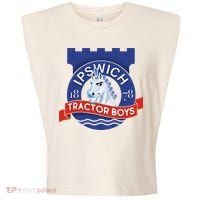 Ipswich Town Fan Tractor Suffolk Punch Badge Garment-Dyed Women's Muscle Tee thumb 0