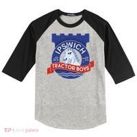 Ipswich Town Fan Tractor Suffolk Punch Badge Raglan Baseball Sleeve Shirt thumb 0