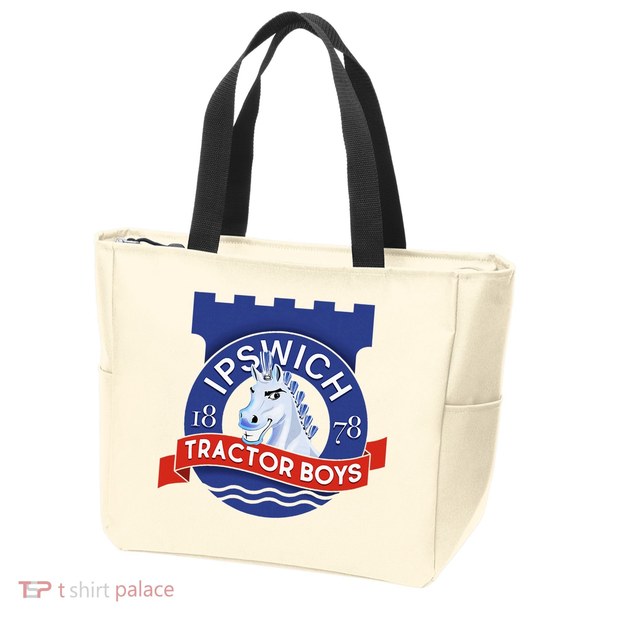 Ipswich Town Fan Tractor Suffolk Punch Badge Tote Bag