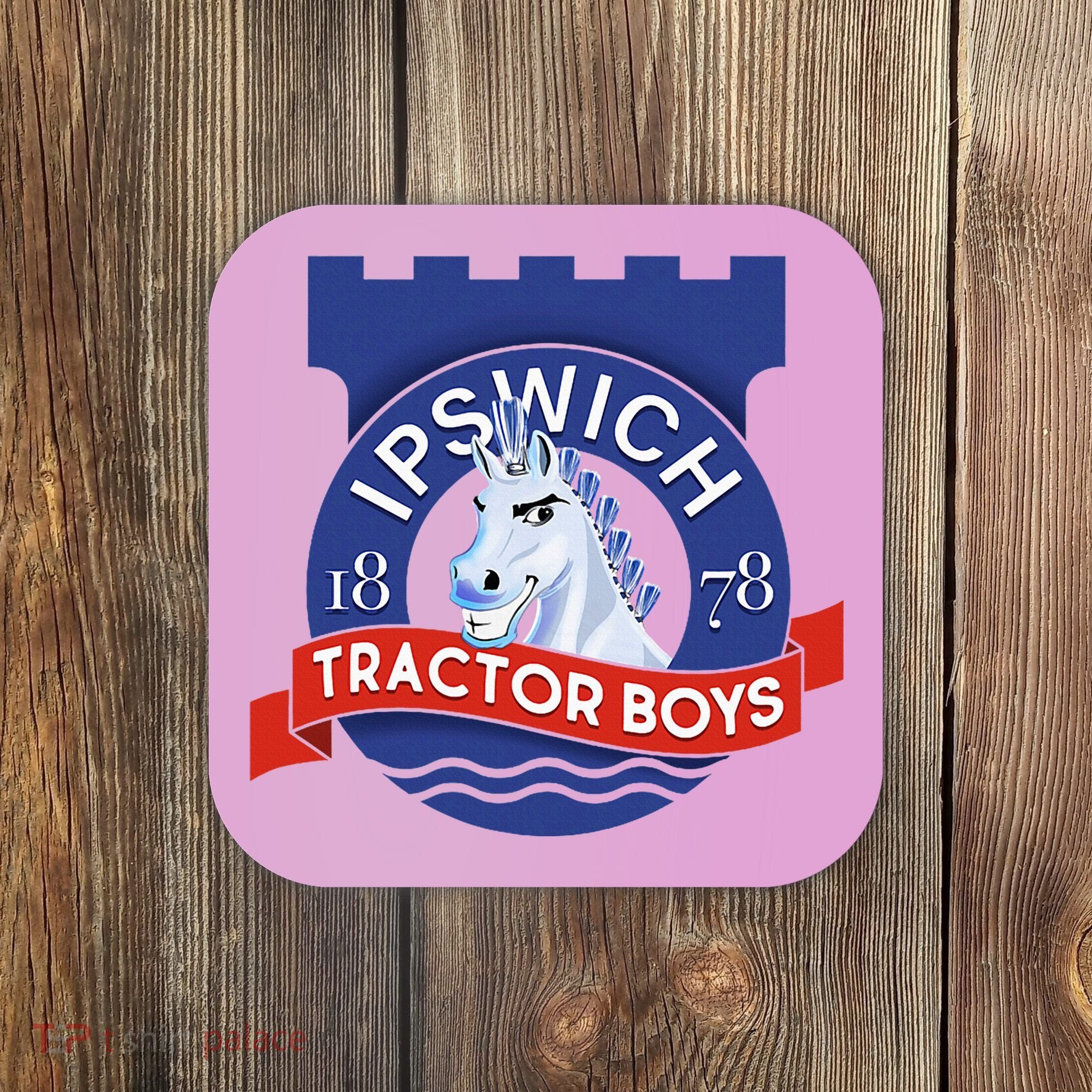 Ipswich Town Fan Tractor Suffolk Punch Badge Coaster