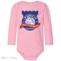 Ipswich Town Fan Tractor Suffolk Punch Badge Baby Long Sleeve Bodysuit thumb 0