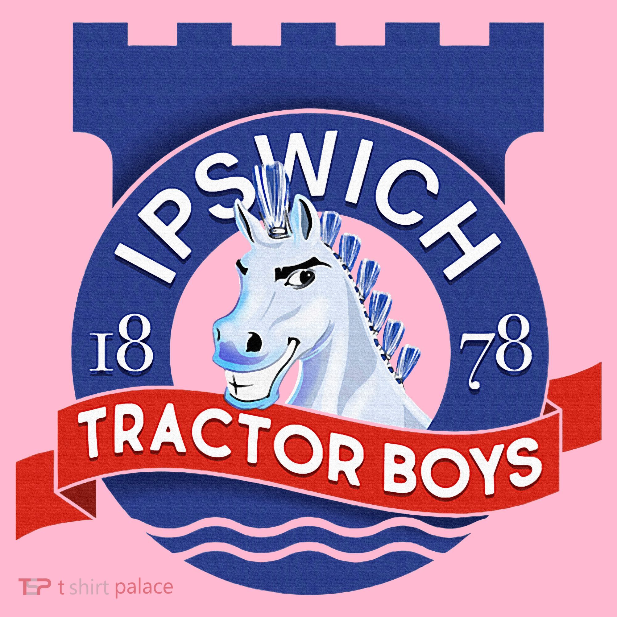 Ipswich Town Fan Tractor Suffolk Punch Badge Baby Long Sleeve Bodysuit