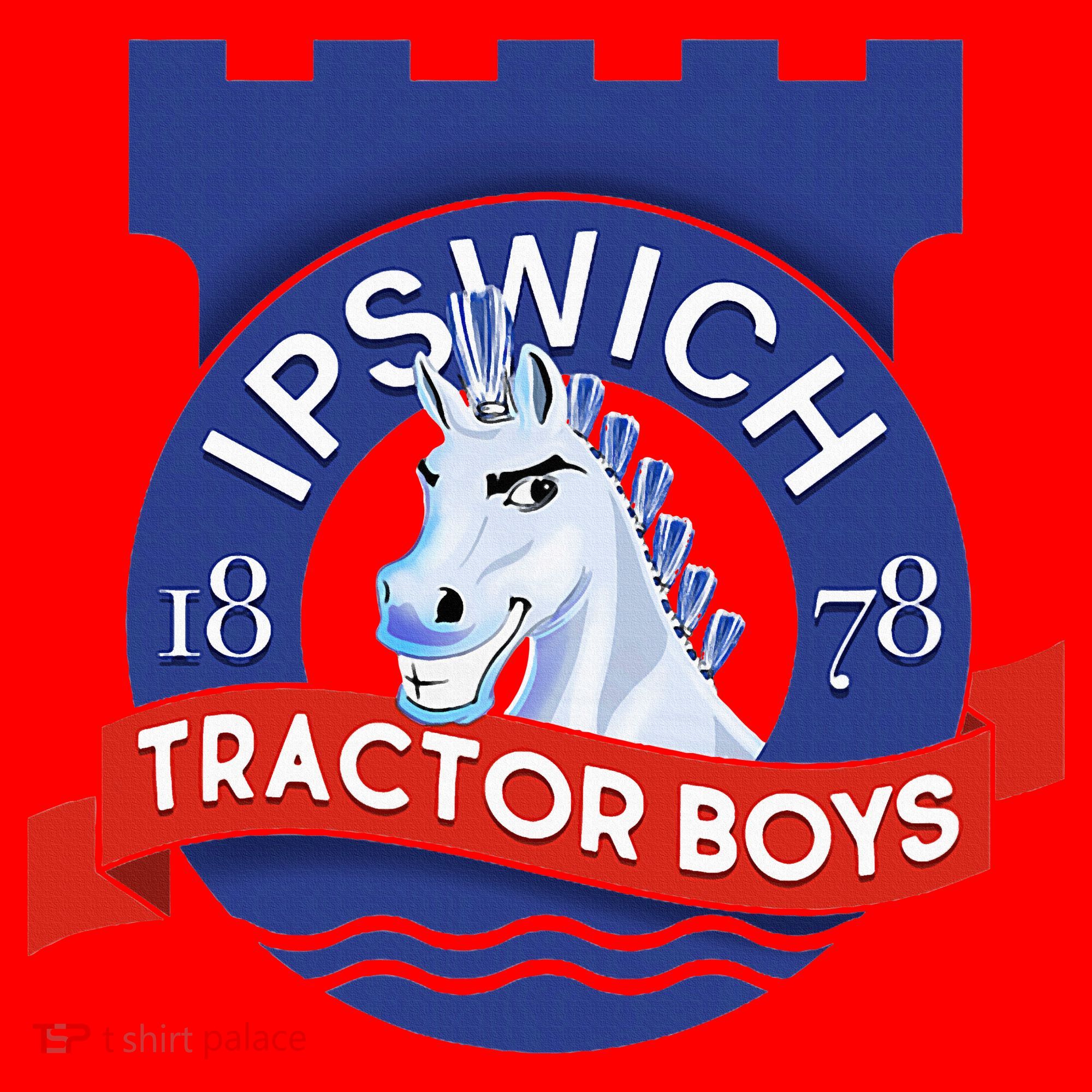 Ipswich Town Fan Tractor Suffolk Punch Badge Santa Hat