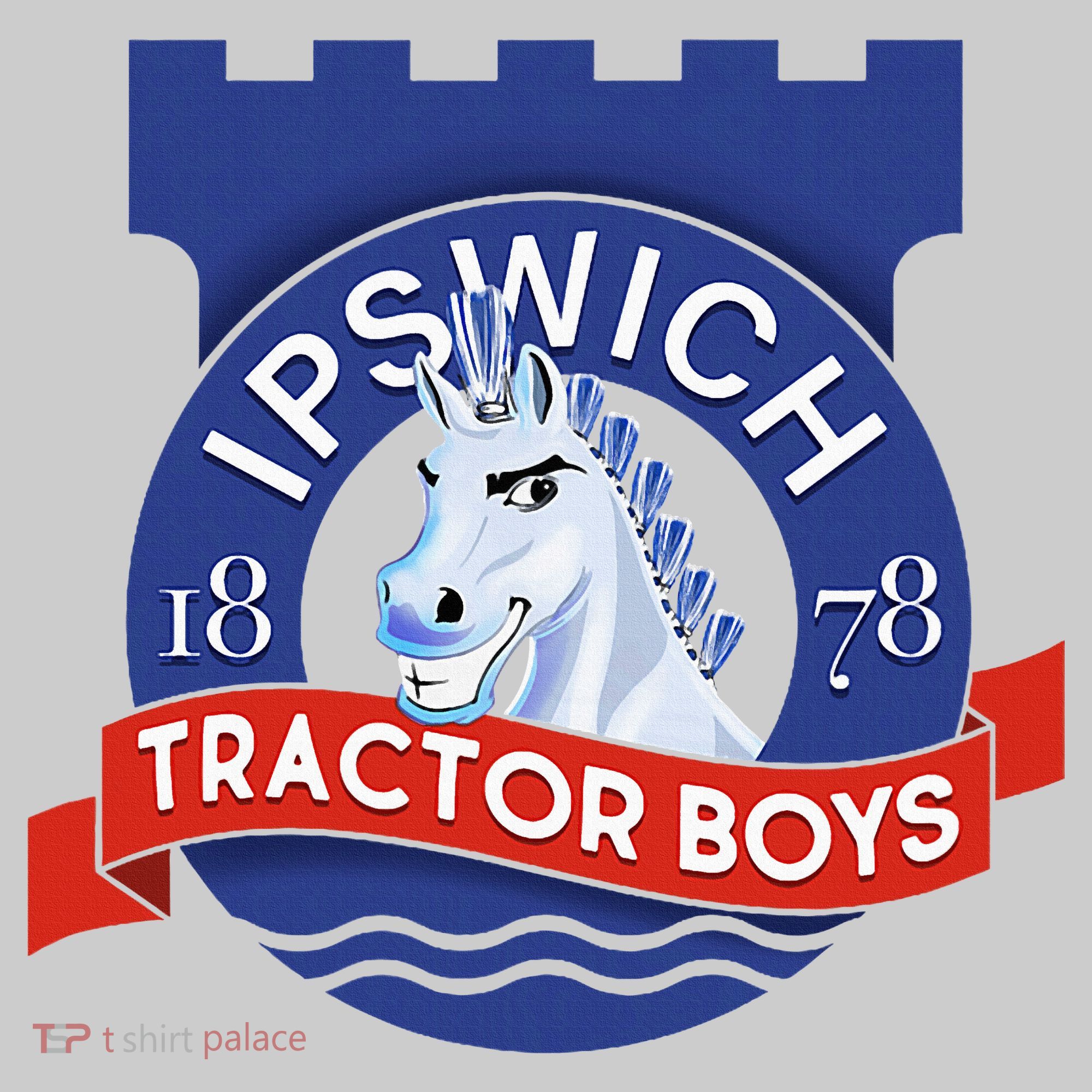 Ipswich Town Fan Tractor Suffolk Punch Badge Performance Fleece Hoodie