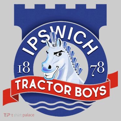 Ipswich Town Fan Tractor Suffolk Punch Badge Tie-Dye T-Shirt