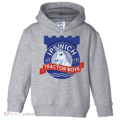 Ipswich Town Fan Tractor Suffolk Punch Badge Toddler Hoodie