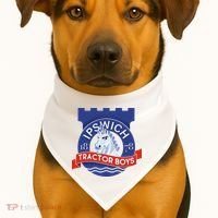 Ipswich Town Fan Tractor Suffolk Punch Badge USA-Made Doggie Bandana thumb 1
