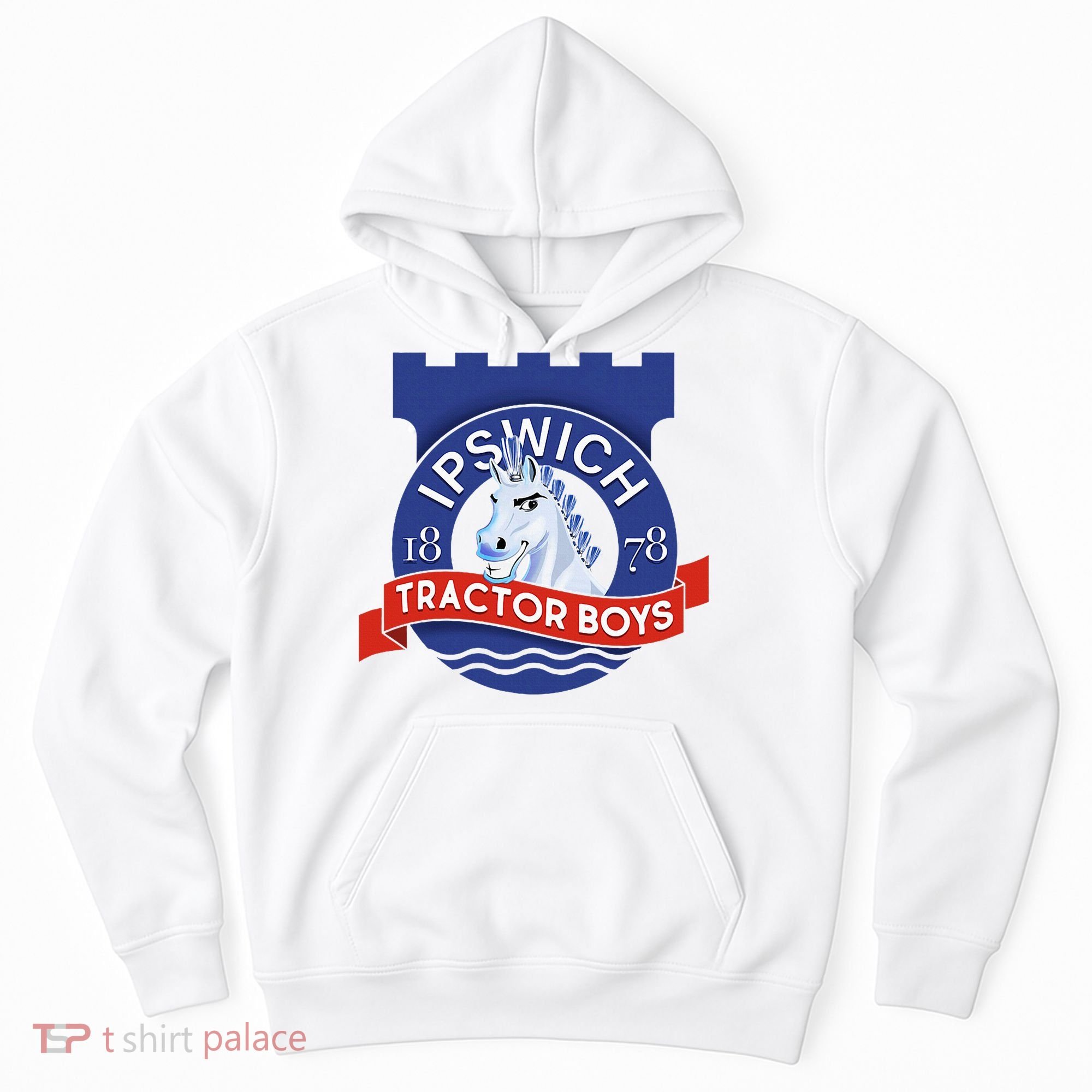 Ipswich Town Fan Tractor Suffolk Punch Badge Hoodie