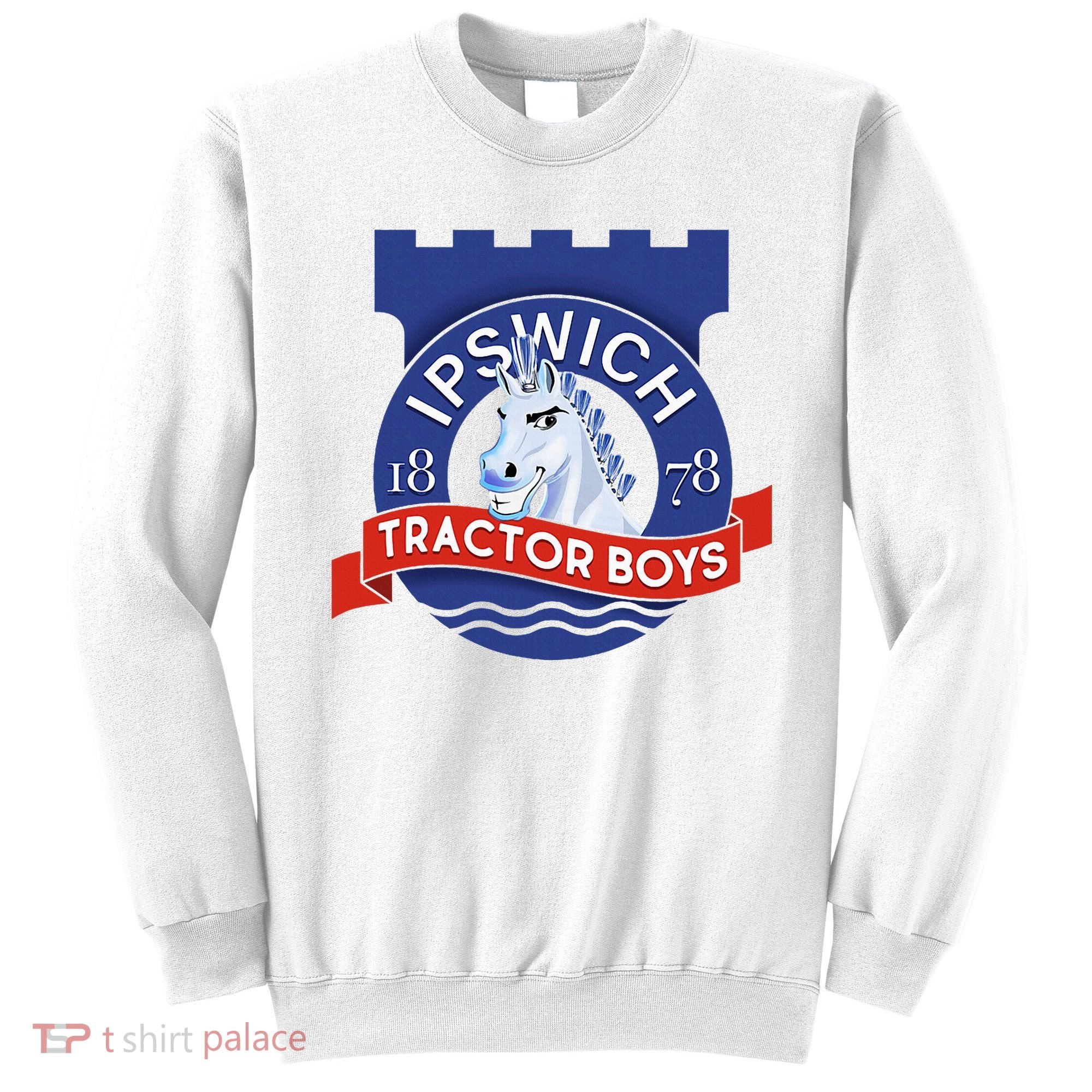 Ipswich Town Fan Tractor Suffolk Punch Badge Sweatshirt