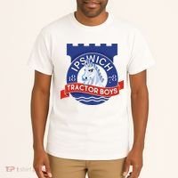 Ipswich Town Fan Tractor Suffolk Punch Badge Tall T-Shirt thumb 2