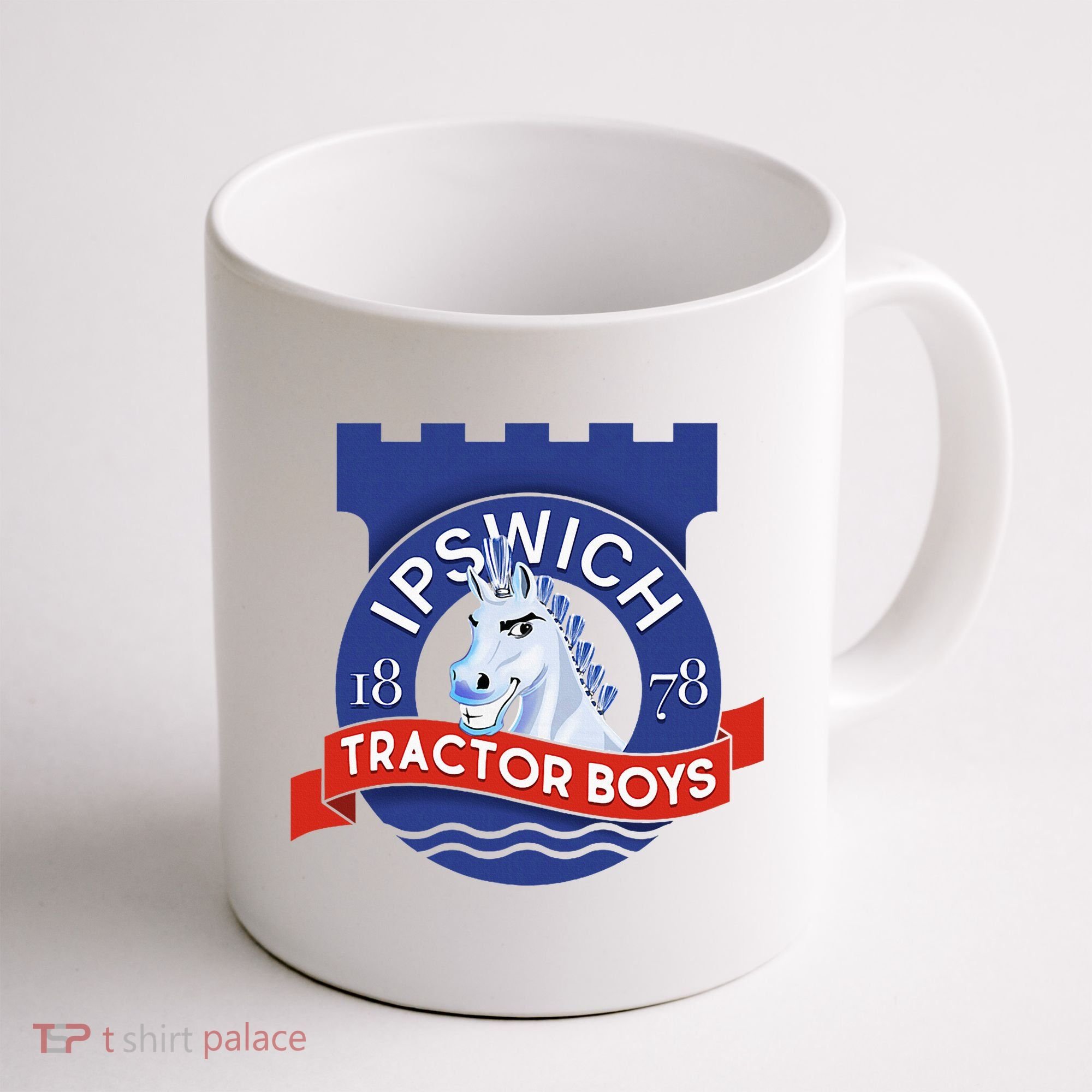 Ipswich Town Fan Tractor Suffolk Punch Badge Coffee Mug