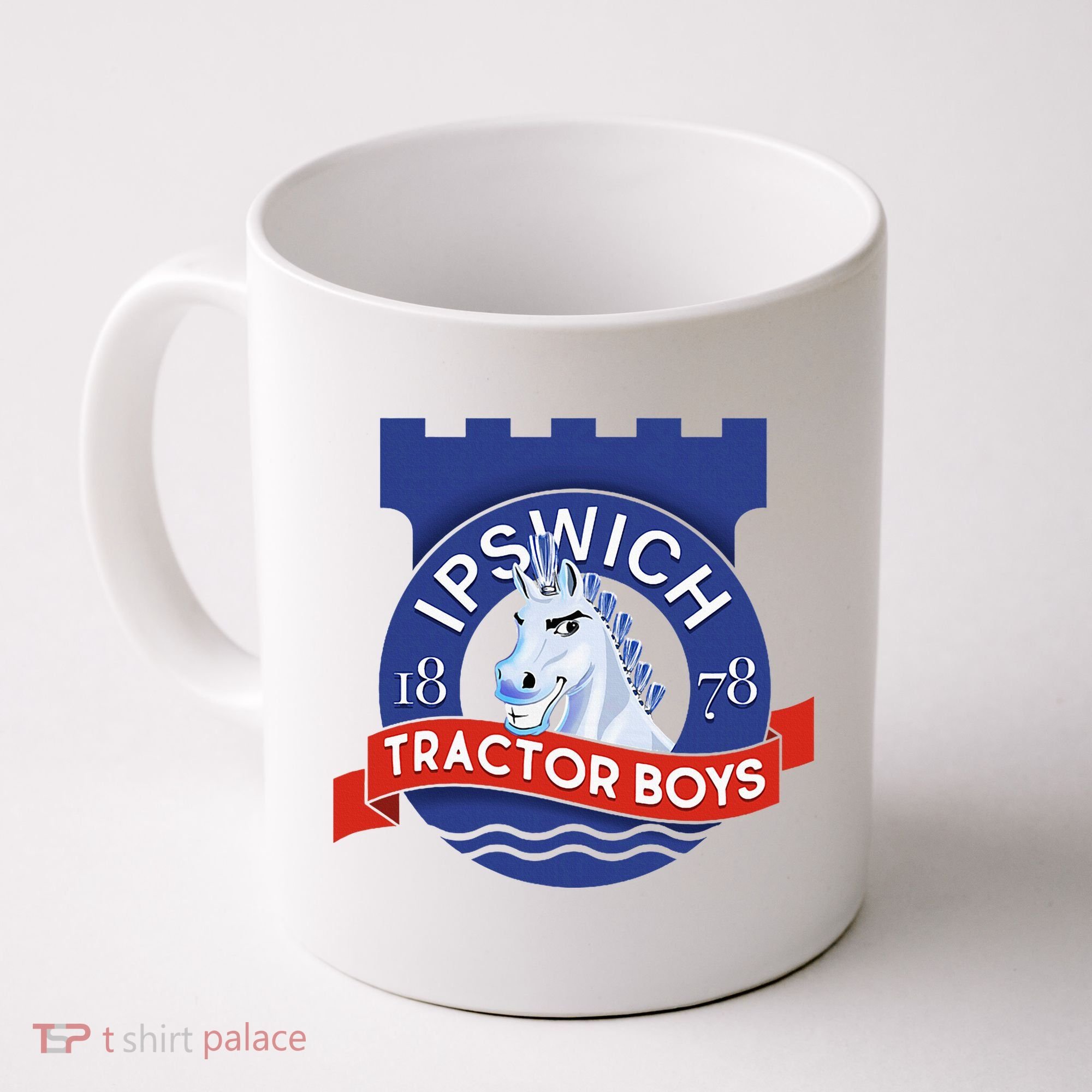 Ipswich Town Fan Tractor Suffolk Punch Badge Coffee Mug
