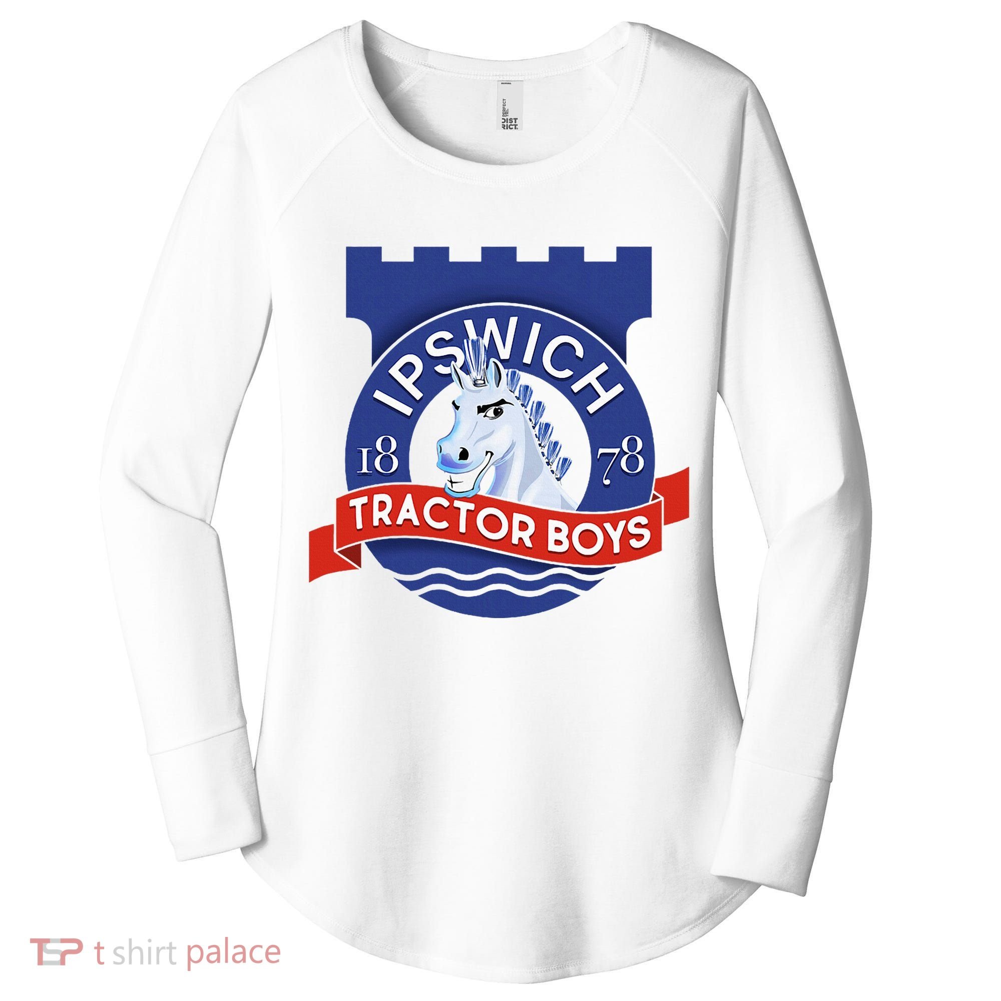 Ipswich Town Fan Tractor Suffolk Punch Badge Women's Perfect Tri Tunic Long Sleeve Shirt